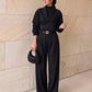 Belted Cropped Blazer Set