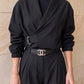 Belted Cropped Blazer Set