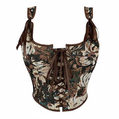 Lace-up Structured Cropped Corset