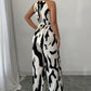 Sleeveless Halter Wide Jumpsuit