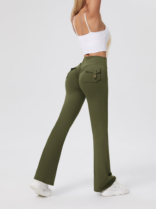 Utility Pocket Yoga Hip-lifting Pants for Women