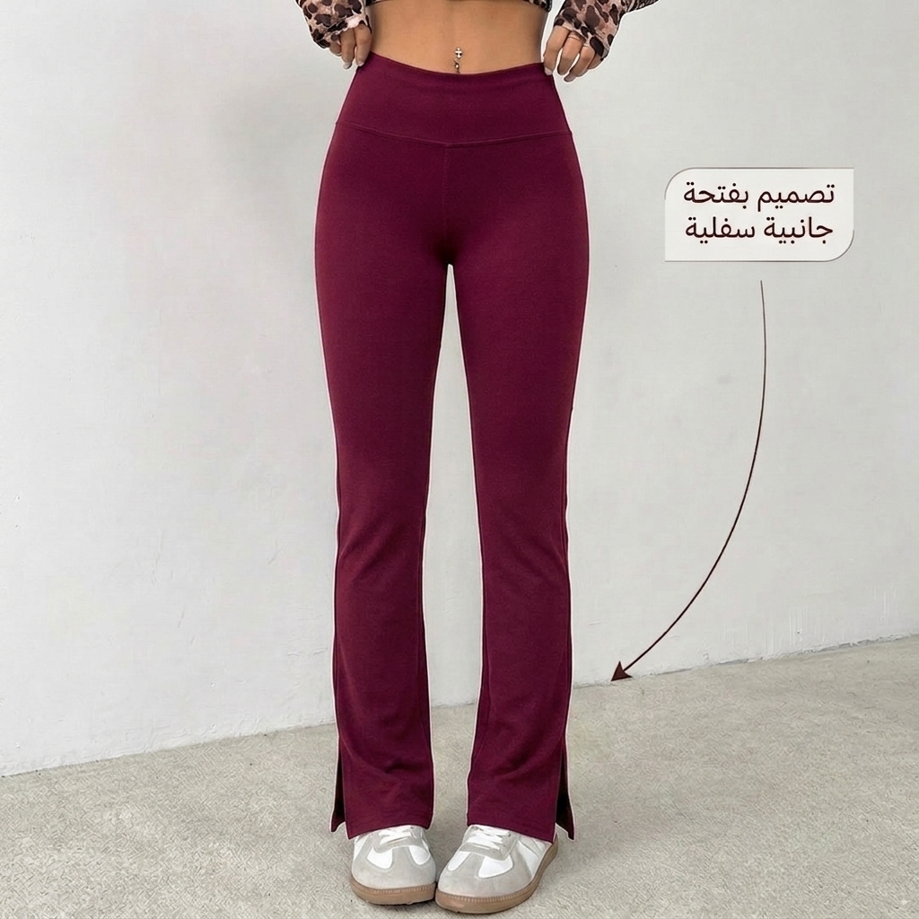 High-Waisted Split Hem Pants