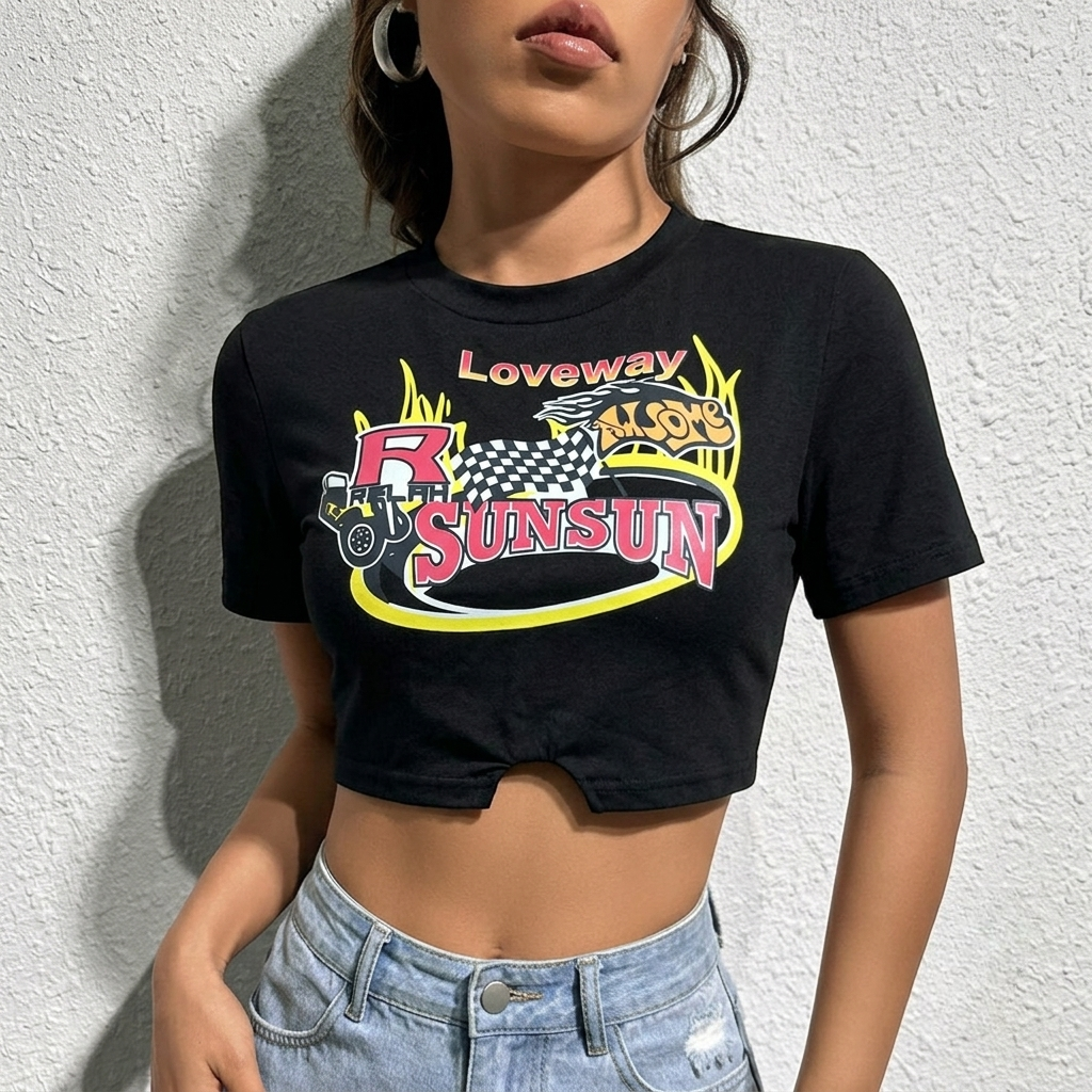 Short Sleeve Crop Top