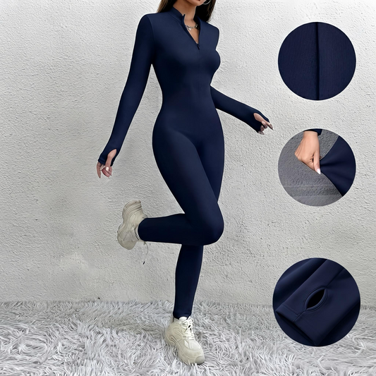 Long Sleeve Cotton Jumpsuit