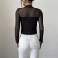 Sheer Mesh Top Blouse