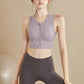 Sports Bra Crop Top Yoga Vest Front Zipper