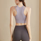 Sports Bra Crop Top Yoga Vest Front Zipper