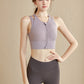 Sports Bra Crop Top Yoga Vest Front Zipper