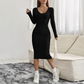 Ribbed Long Sleeve Dress