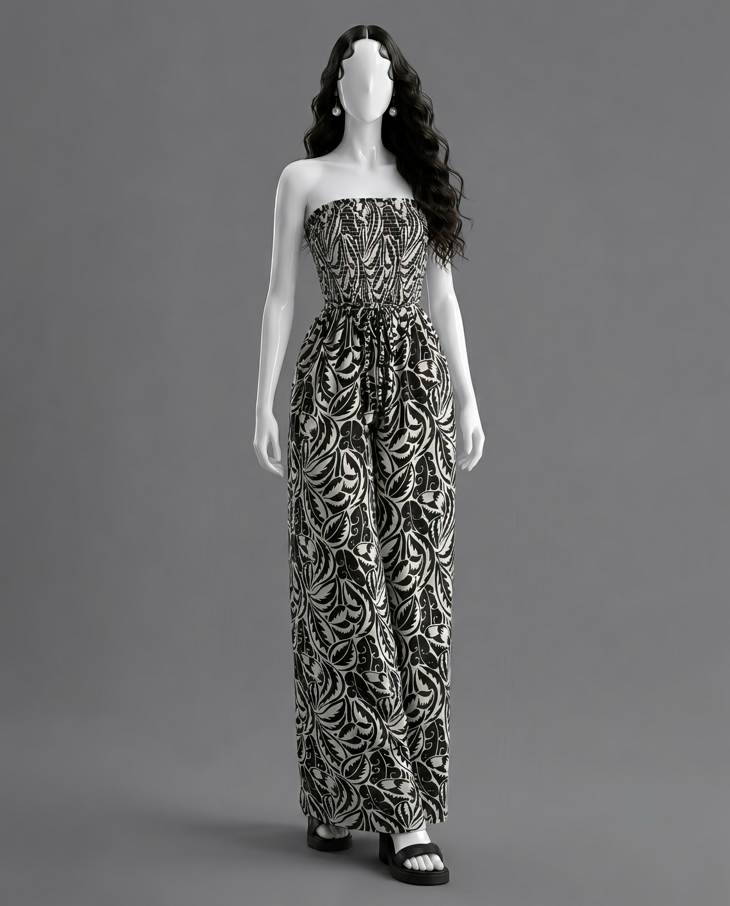 Strapless Wide Leg Jumpsuit