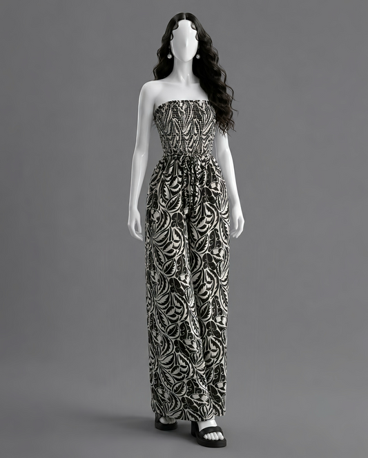 Strapless Wide Leg Jumpsuit