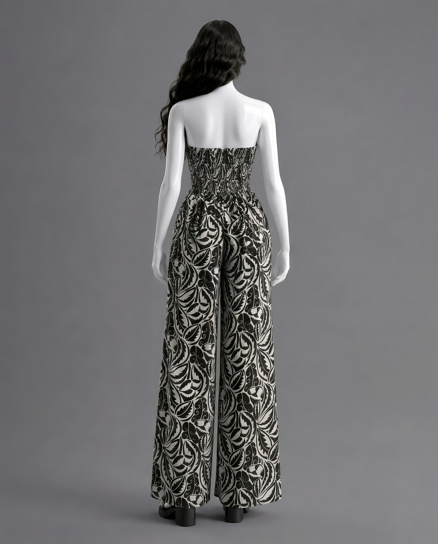 Strapless Wide Leg Jumpsuit