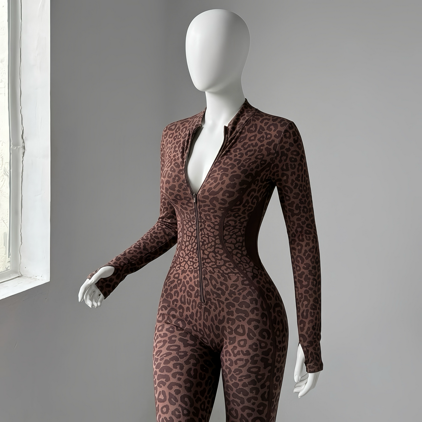 Long Sleeve Flared Jumpsuit