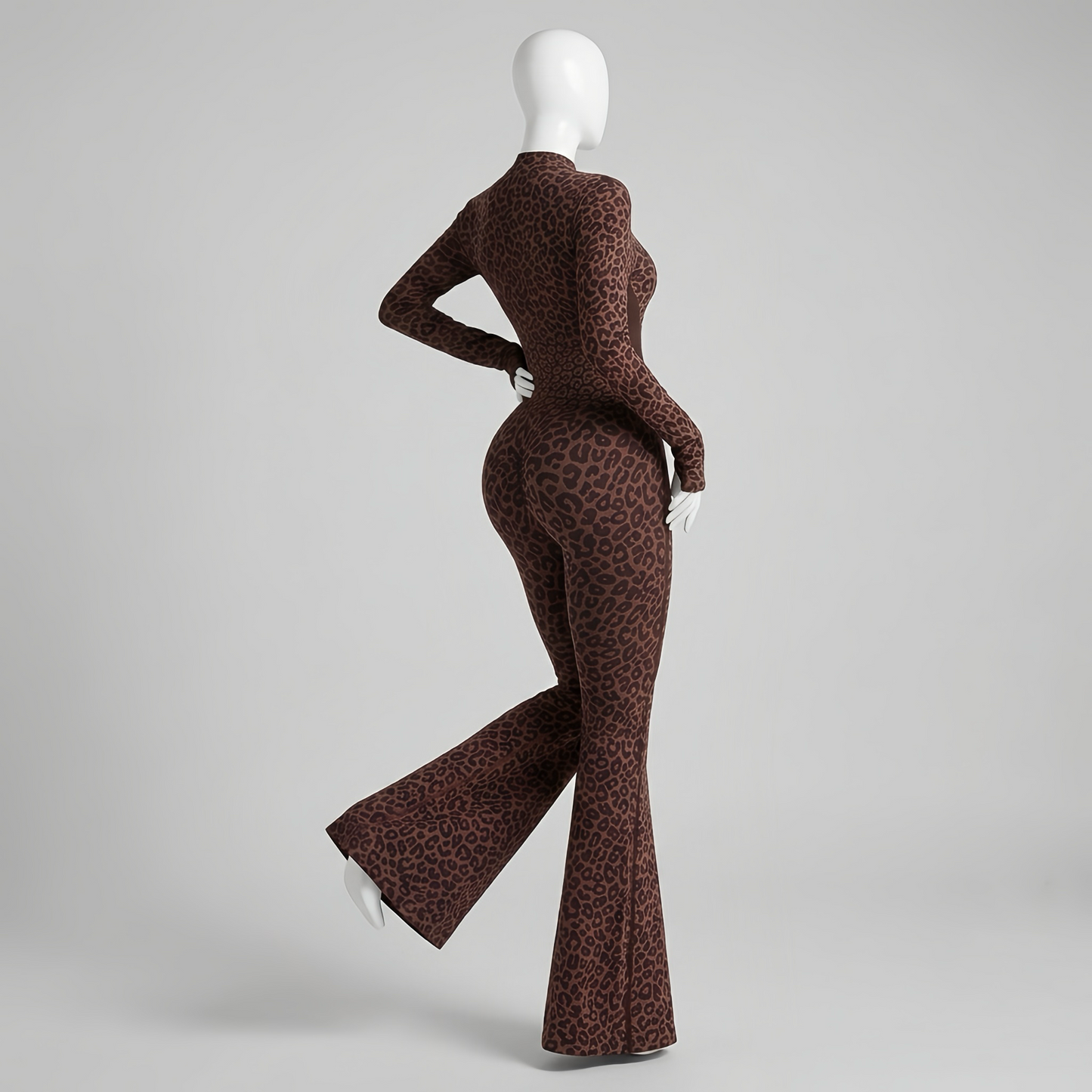 Long Sleeve Flared Jumpsuit