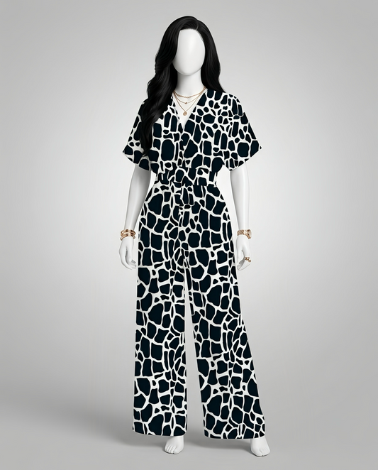Women Short Sleeve Jumpsuit
