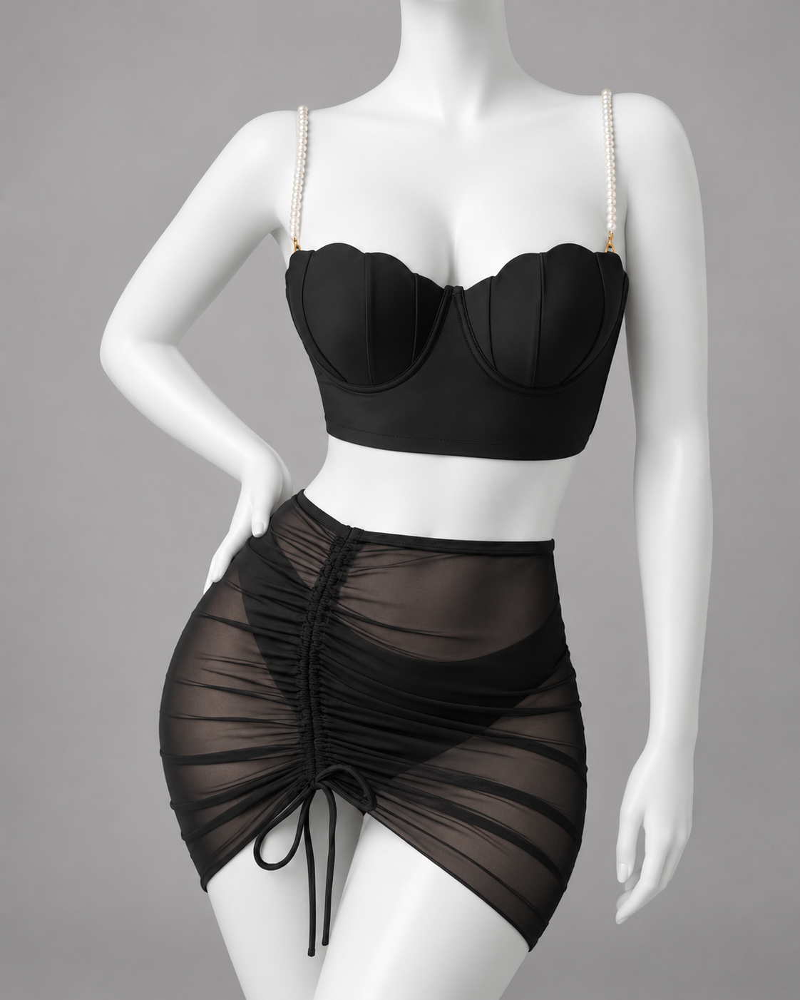 Pearl Strap Swimsuit Set