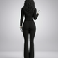 Long Sleeve Flare Jumpsuit