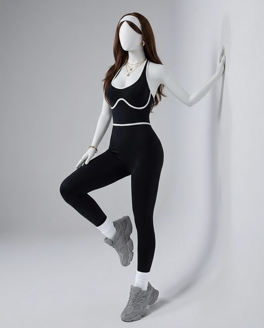 Sporty Halter Jumpsuit Set