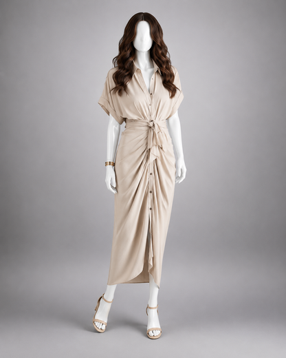 Women's Shirt Midi Dress