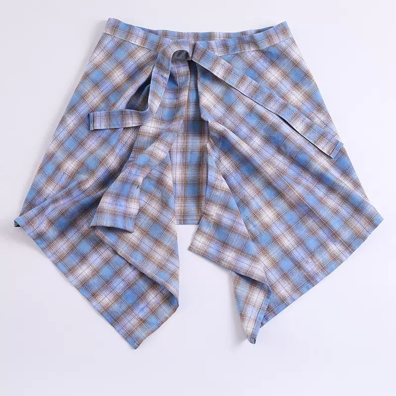 Asymmetric Wrap Tie Skirt