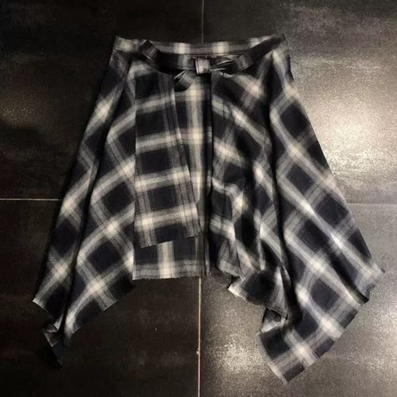 Asymmetric Wrap Tie Skirt