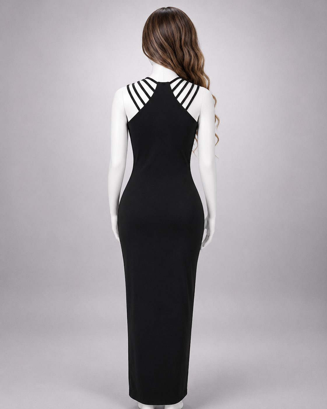 Halter Slit Evening Dress