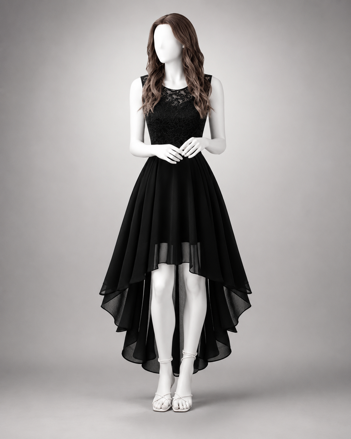 Sleeveless High Low Dress