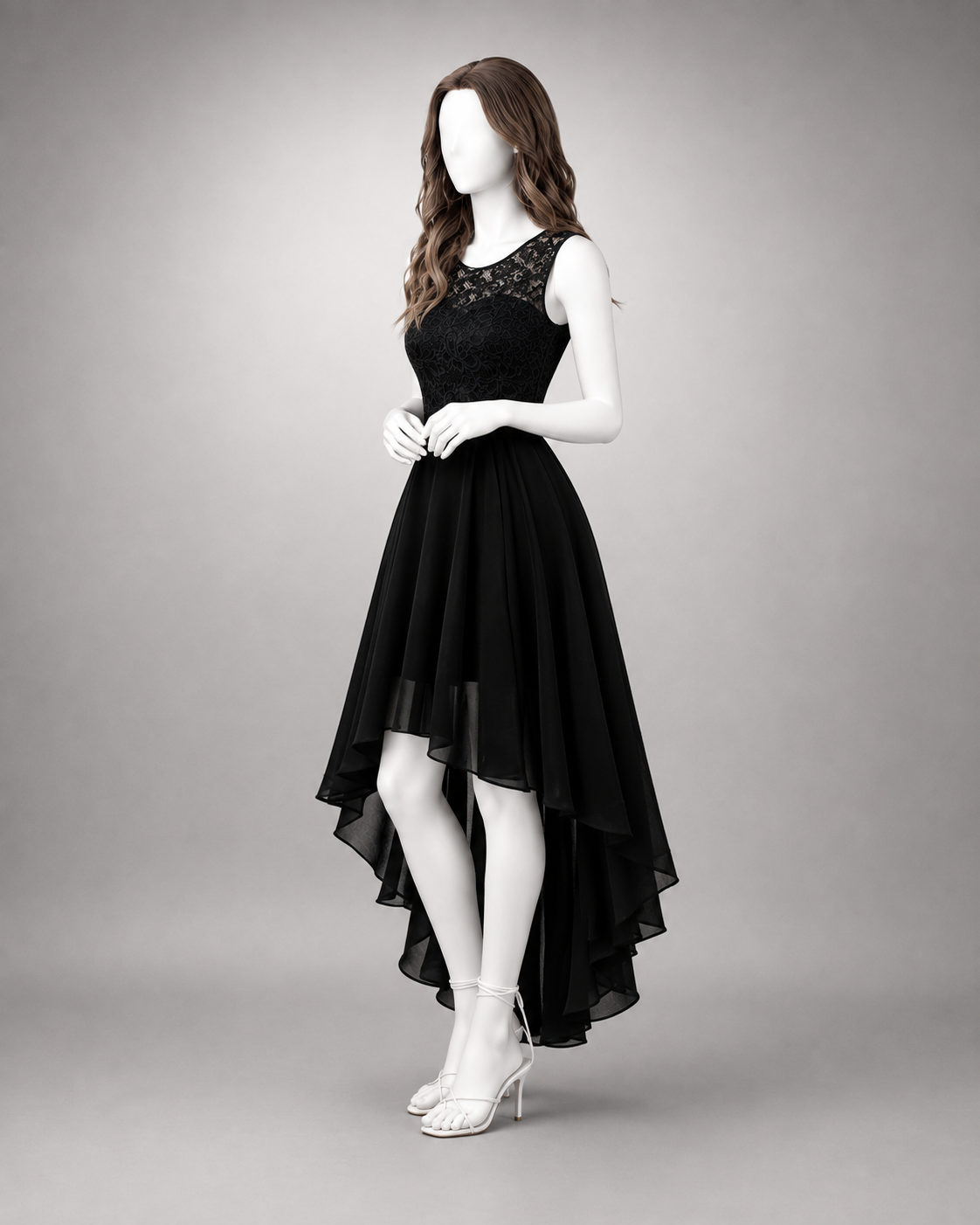 Sleeveless High Low Dress