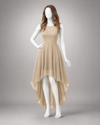 Sleeveless High Low Dress
