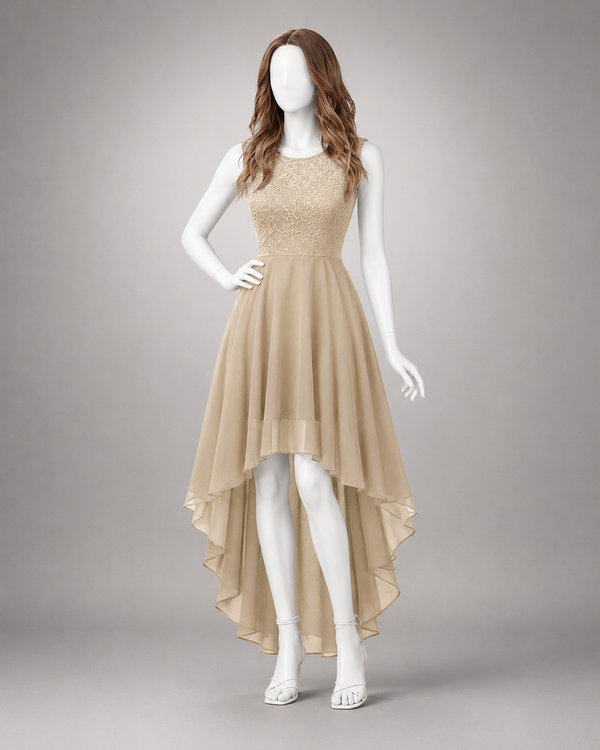 Sleeveless High Low Dress