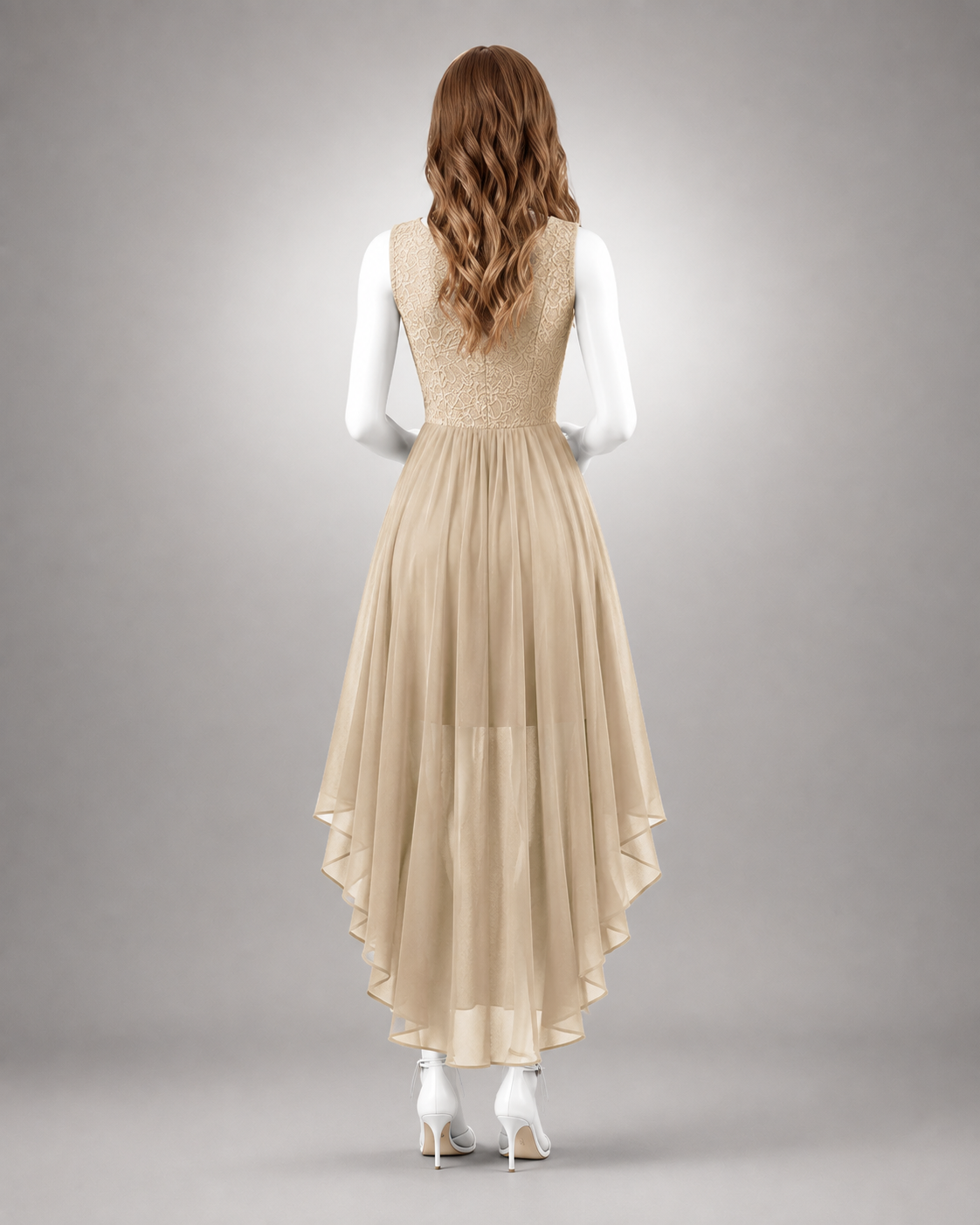 Sleeveless High Low Dress