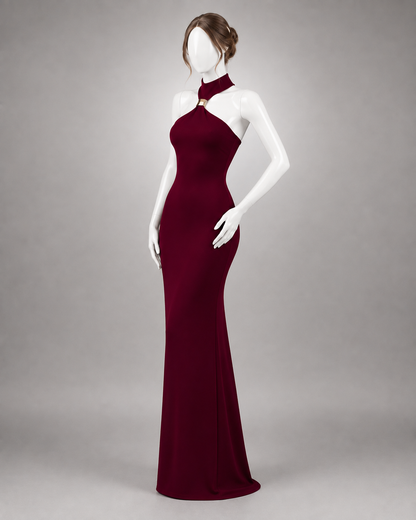 Halter Neck Maxi Dress