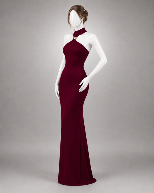 Halter Neck Maxi Dress