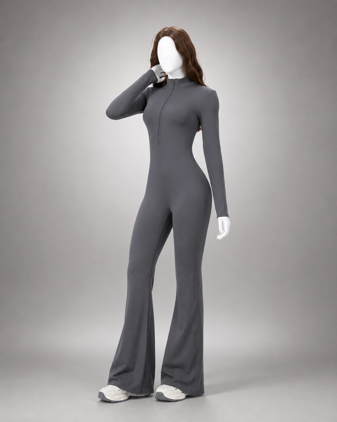 Long Sleeve Fitted Jumpsuit