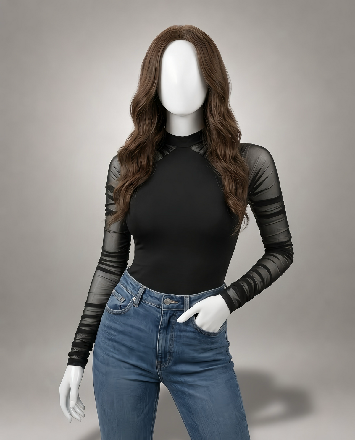 Long Sleeve Mesh Bodysuit