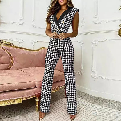 Sleeveless Double Breasted Jumpsuit