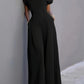Wide Leg V-neck Jumpsuit