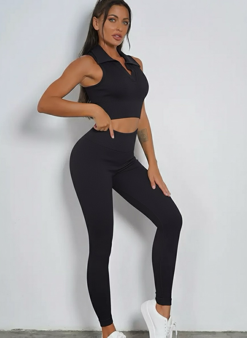 Workout Two-Piece Ribbed Outfit