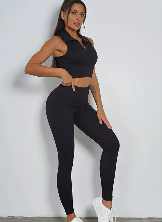 Workout Two-Piece Ribbed Outfit