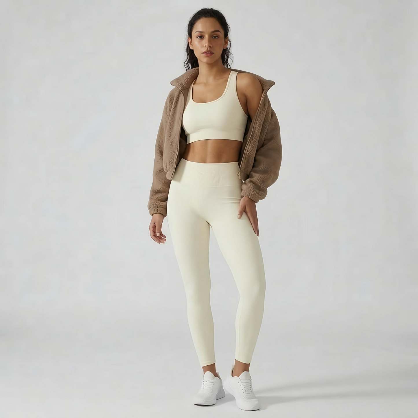 3pcs Fleece Pullover Leggings Set