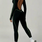 Long Sleeve Mock Jumpsuit
