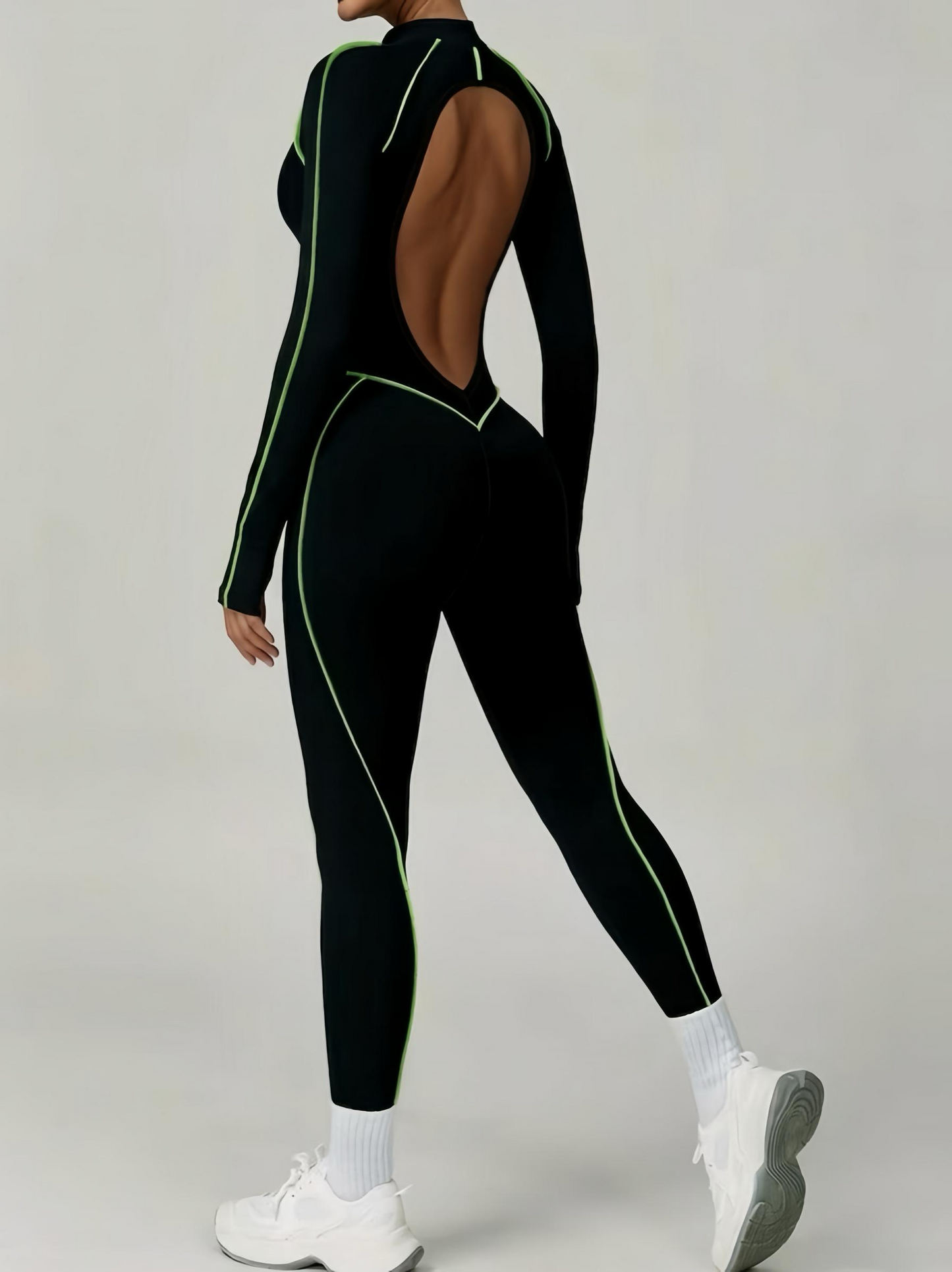 Long Sleeve Mock Jumpsuit