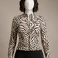 Zebra Pattern Zip Top