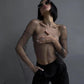 Long Sleeve Mesh Top.
