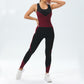 New seamless knit contrasting skinny yoga jumpsuit