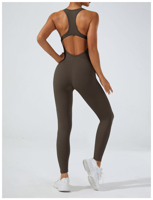 beauty back one-piece yoga jumpsuit.