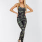 Camouflage Hooded Sports One Piece Sports Yoga Wear Fitnes Jumpsuits