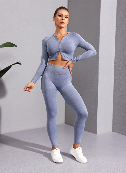 Tight Gym Suit Long Sleeve Yoga Set