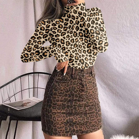 explosive pattern T-shaped one-piece bottoming shirt sexy tight-fitting shape tummy long-sleeved square-neck bodysuit