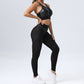 yoga suit spelling net sexy sports lifting trousers two-piece set